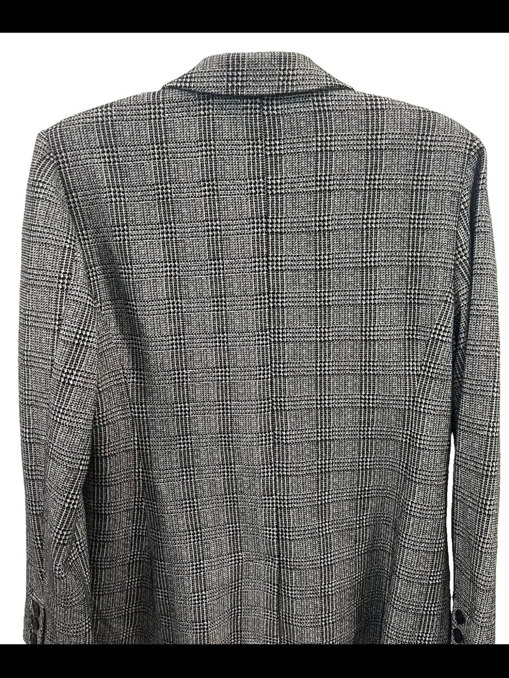 NWT LOFT Plaid Blazer Size 12 Petite Black White Career Jacket $128 - Picture 2 of 5